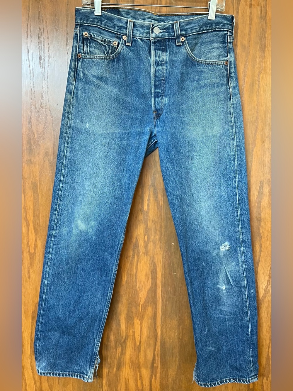 Vintage Y2K Levi's 501 Button-Fly Naturally Thrashed Straight-Leg Jeans - 32x30